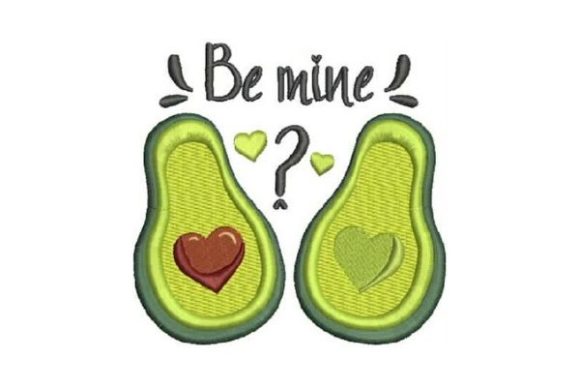 Be Mine Avocado: A Sweet Embroidery Design
