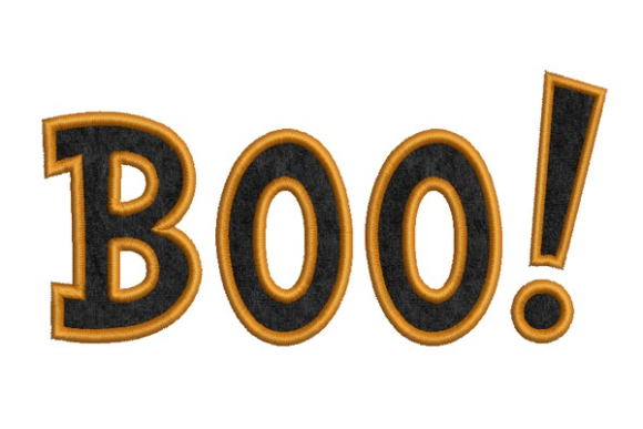 Boo – A Cute Embroidery Design