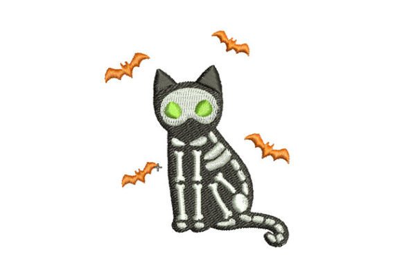 Cat Halloween Embroidery