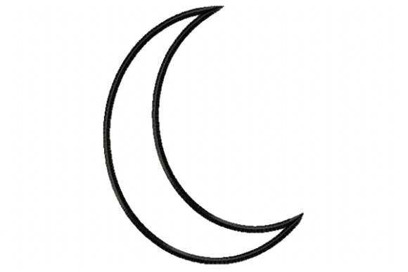 Crescent Halloween Embroidery Design