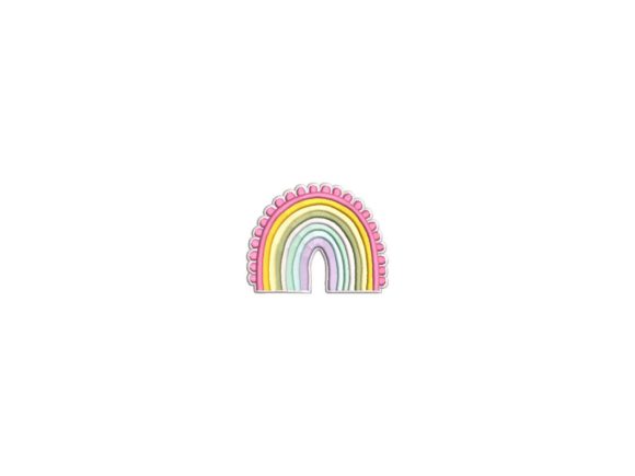 Cute Rainbow Embroidery Design