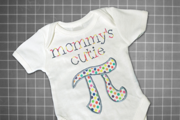 Mommy's Cutie Pi Symbol Applique